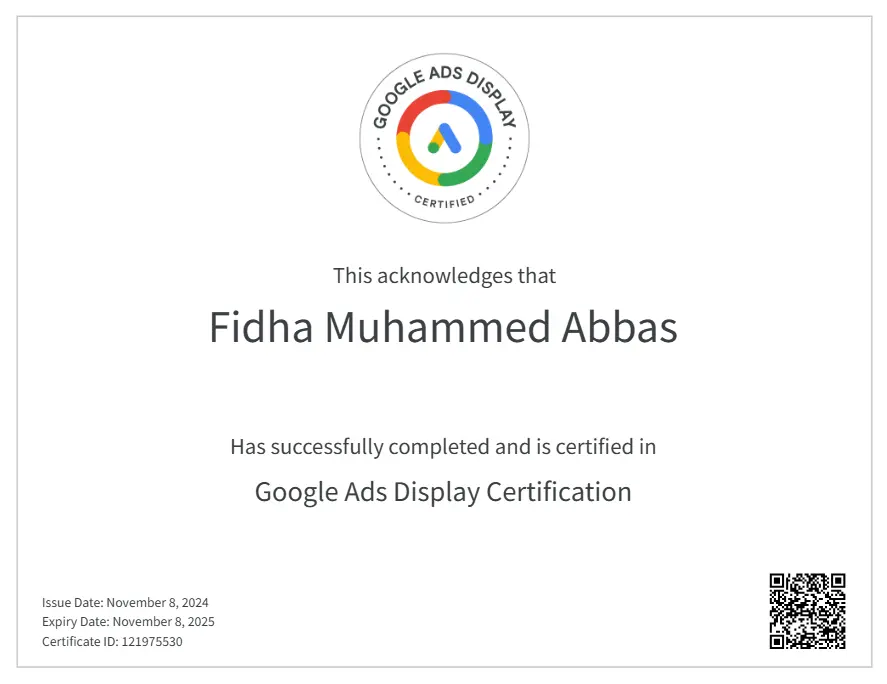 Google Ads Display Certificate